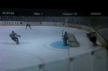 Justin Pauls big hit on Robert Syliboy at NAHC 2010 NB vs NS