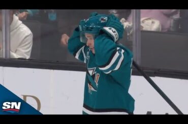 James Reimer ROBS Macklin Celebrini With Circus Glove Save