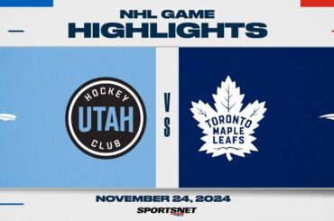 NHL Highlights | Utah HC vs. Maple Leafs - November 24, 2024