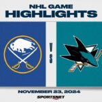 NHL Highlights | Sabres vs. Sharks - November 23, 2024