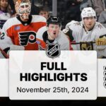 NHL Highlights | Golden Knights vs. Flyers | November 25, 2024