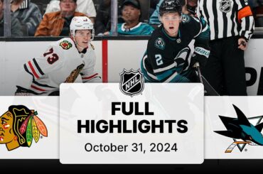 NHL Highlights | Blackhawks vs. Sharks - October 31, 2024