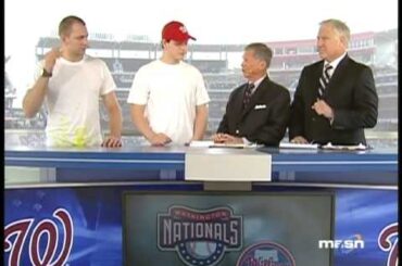 Johnny Holliday interviews the Capitals' Eric Fehr and John Carlson