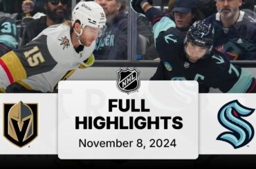 NHL Highlights | Golden Knights vs. Kraken - November 8, 2024