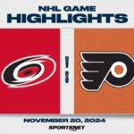 NHL Highlights | Hurricanes vs. Flyers - November 20th, 2024