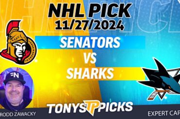 Ottawa Senators vs San Jose Sharks 11/27/24 NHL Spread Pick