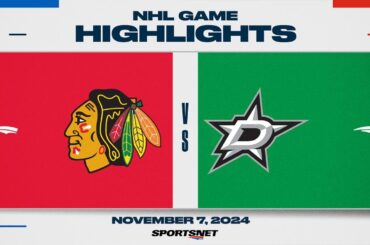 NHL Highlights | Blackhawks vs. Stars - November 7, 2024