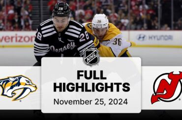 NHL Highlights | Predators vs. Devils - November 25, 2024
