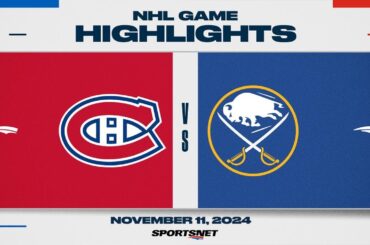 NHL Highlights | Canadiens vs. Sabres - November 11, 2024