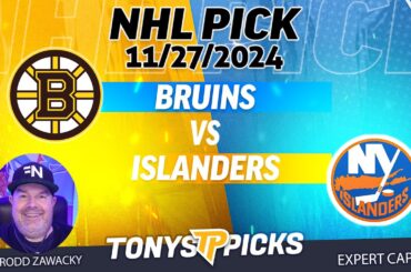 Boston Bruins vs New York Islanders 11/27/24 NHL Pick Today