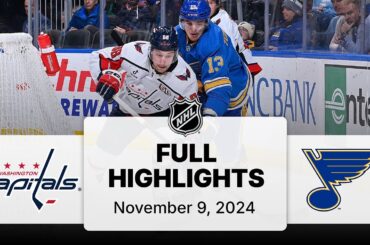 NHL Highlights | Capitals vs. Blues - November 9, 2024