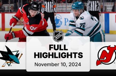 NHL Highlights | Sharks vs. Devils | November 10, 2024