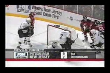 2005-06 vs PIT: Zach Parise First NHL Goal!+Brodeur Robs Malone+End Period
