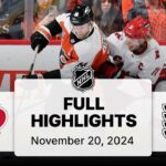 NHL Highlights | Hurricanes vs. Flyers - November 20, 2024