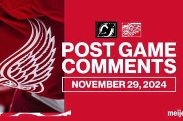 Tyler Motte, Lucas Raymond, Derek Lalonde Post Game Comments vs. NJD | Nov. 29, 2024
