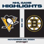 NHL Highlights | Penguins vs. Bruins - November 29, 2024