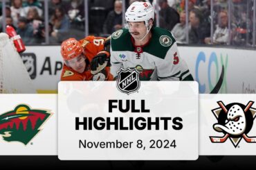 NHL Highlights | Wild vs. Ducks - November 8, 2024