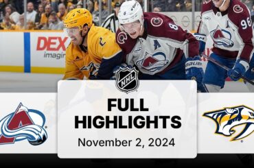 NHL Highlights | Avalanche vs. Predators | November 02, 2024