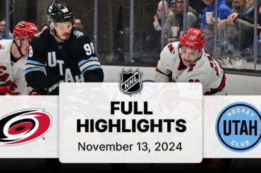 NHL Highlights | Hurricanes vs. Utah Hockey Club - November 13, 2024