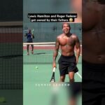 🤣 When Lewis Hamilton and Roger Federer got owned by their fathers. #tennis #formula1