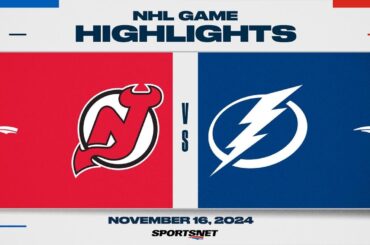 NHL Highlights | Devils vs. Lightning - November 16th, 2024