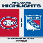 NHL Highlights | Canadiens vs. Rangers - November 30, 2024