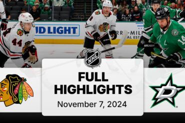 NHL Highlights | Blackhawks vs. Stars | November 07, 2024