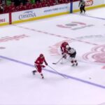 Stefan Noesen scores a goal against the Detroit Red Wings