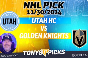 Utah Hockey Club vs Vegas Golden Knights  11/30/24 NHL Pick Explained