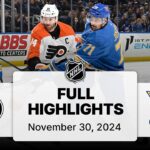 NHL Highlights | Flyers vs. Blues - November 30, 2024