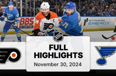 NHL Highlights | Flyers vs. Blues - November 30, 2024