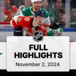 NHL Highlights | Stars vs. Panthers - November 2, 2024 | Global Series Finland