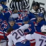 Fiesty Game Between Rangers & Canadiens