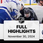 NHL Highlights | Maple Leafs vs. Lightning - November 30, 2024