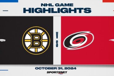 NHL Highlights | Hurricanes vs. Bruins - October 31, 2024