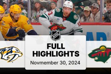 NHL Highlights | Predators vs. Wild - November 30, 2024