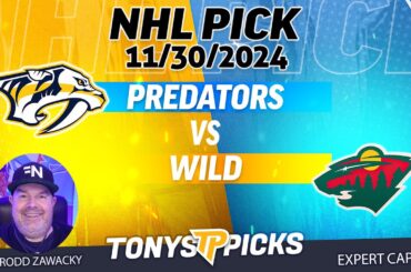Nashville Predators vs Minnesota Wild 11/30/24 NHL Spread Prediction