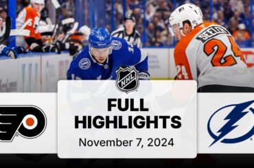 NHL Highlights | Flyers vs. Lightning - November 7, 2024