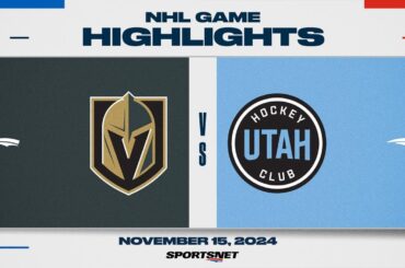 NHL Highlights | Golden Knights vs. Utah HC - November 15, 2024