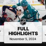 NHL Highlights | Blue Jackets vs. Sharks - November 5, 2024
