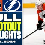 Philadelphia Flyers at Tampa Bay Lightning | FULL Shootout Highlights - November 7, 2024
