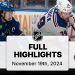 NHL Highlights | Rangers vs. Canucks - November 19, 2024
