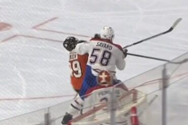 David Savard Gets Away With A Dirty Elbow On Matvei Michkov