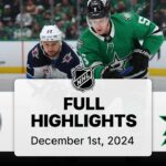 NHL Highlights | Jets vs. Stars | December 01, 2024
