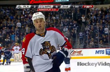 Erik Gudbranson hit on Bryan Little . Apr 11, 2013