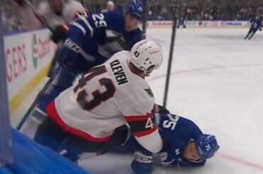 Close Call Between Ryan Reaves and Pontus Holmberg