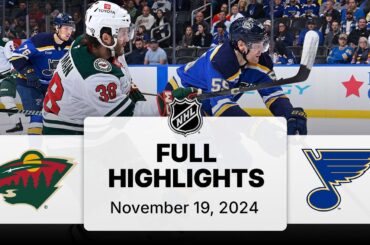 NHL Highlights | Wild vs. Blues - November 19, 2024