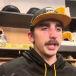 Alex Nedeljkovic on big win over Flames, highlight-reel glove save