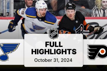 NHL Highlights | Blues vs. Flyers - October 31, 2024