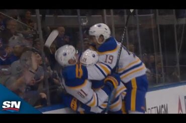 Sabres' Sam Lafferty Buries Backhander To Chase Rangers' Igor Shesterkin